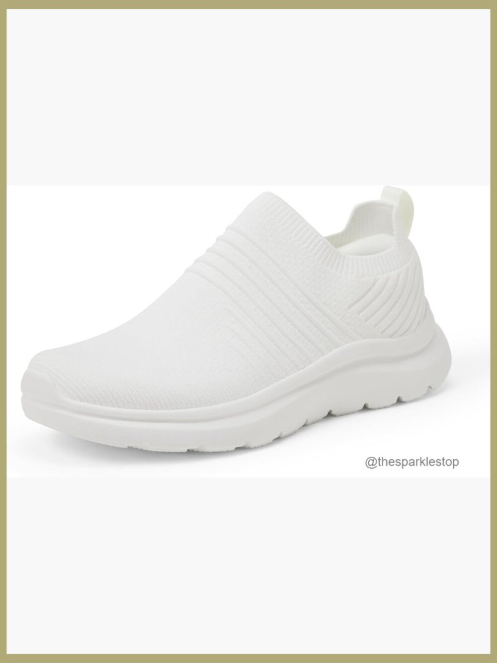 Slip-On Lightweight Knit Walking Shoes Cushioned Memory Foam Insole